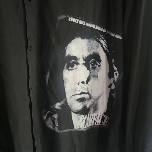 Veezo Vintage Scarface Buttom Down SZ 4XL Tony Montana RARE - Picture 2 of 7